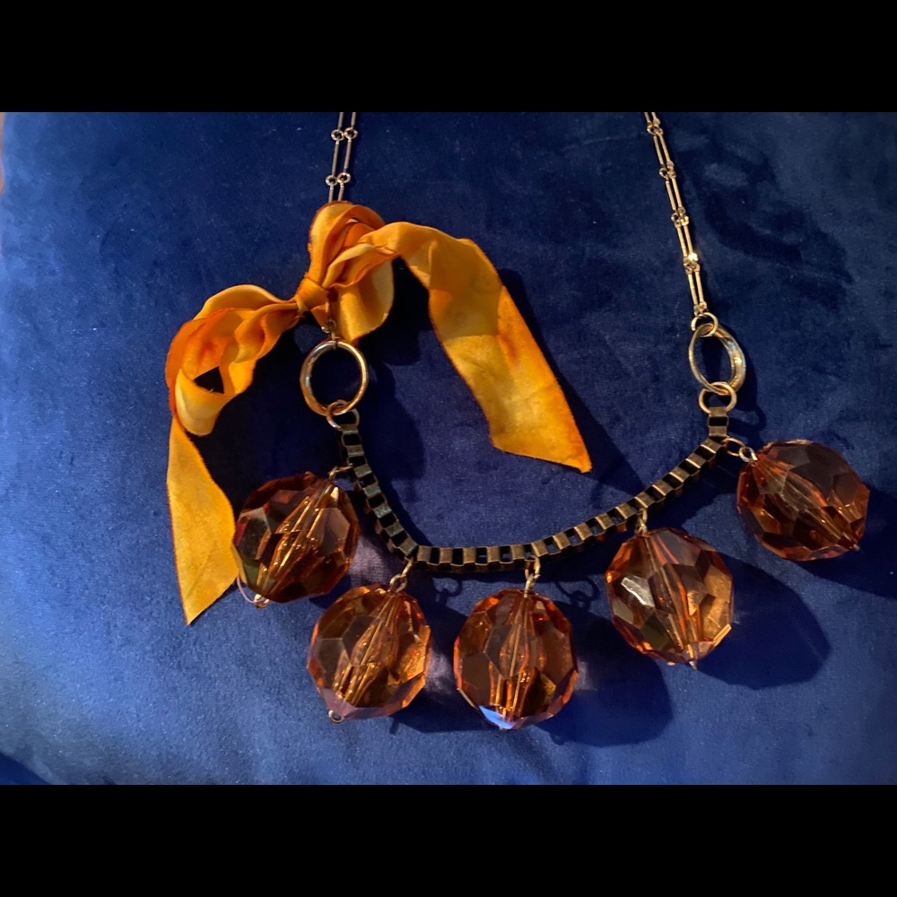 Bronzey brown statement necklace
